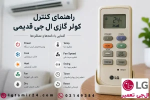 راهنمای کنترل کولر گازی ال جی قدیمی